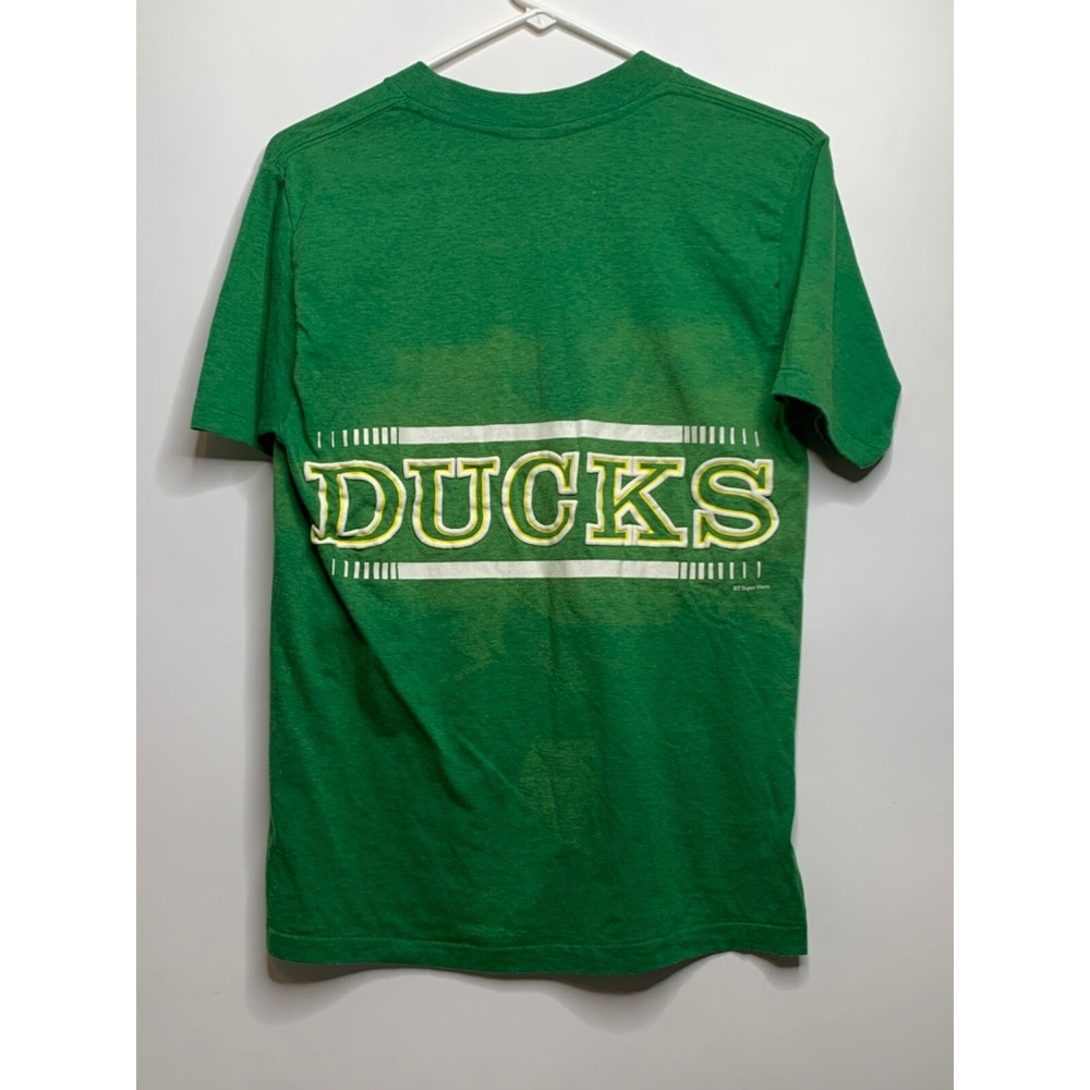 Oregon Ducks 87 Super Shirts Men Green Short Sleeve Stained Flawed No Size - Picture 2 of 5